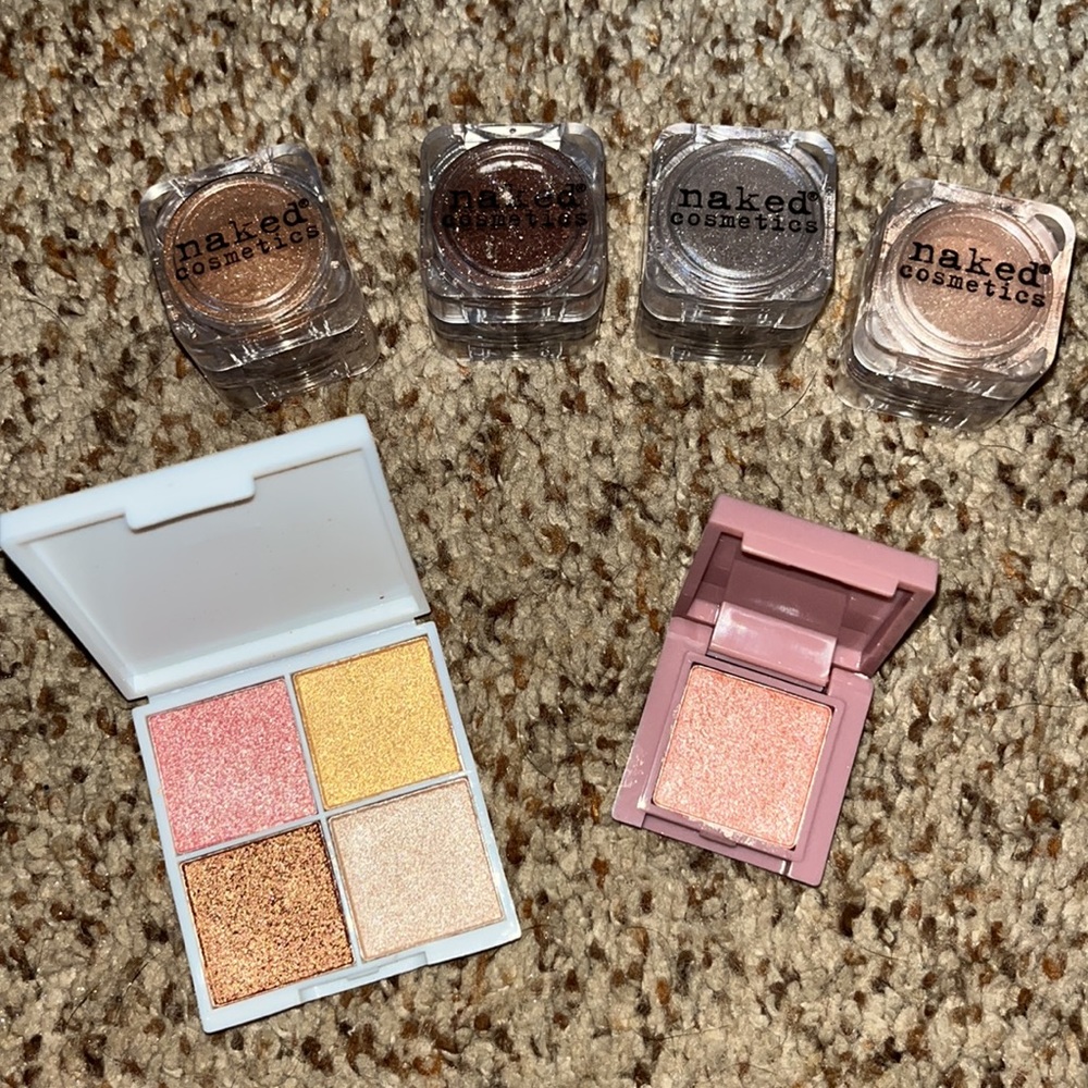 Metallic eyeshadow.
